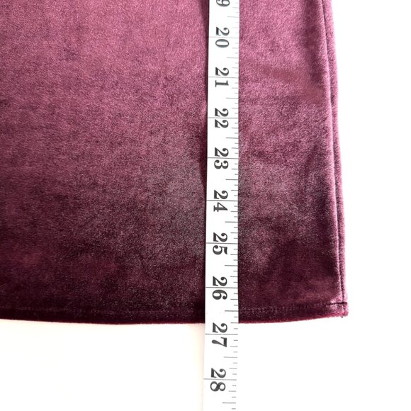 Lauren Ralph Lauren 1X BURGUNDY Velvet Flutter Sleeve Blouse Top Shirt - Picture 6 of 10